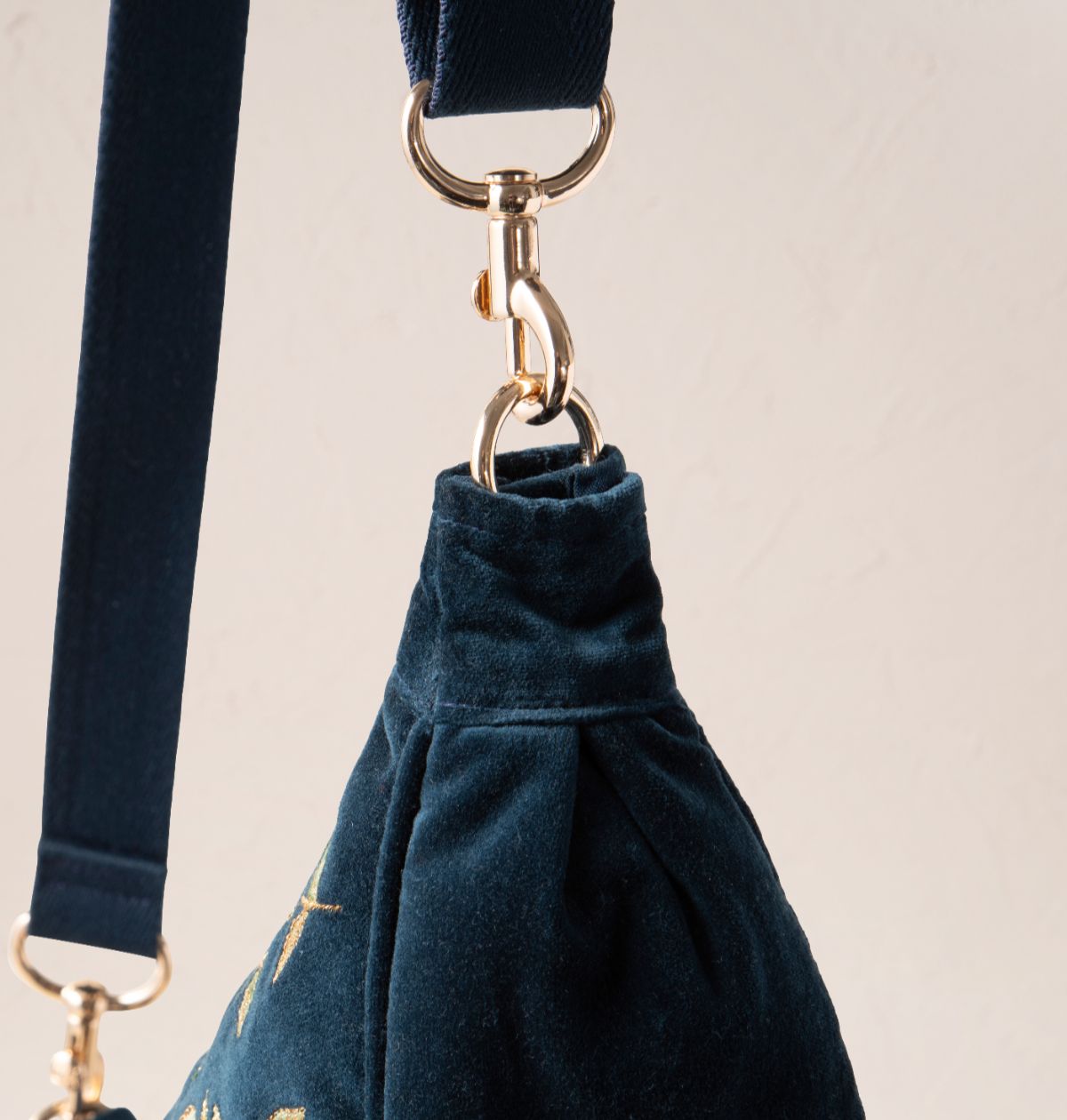 Wild Rose Velvet Crossbody Sling Bag