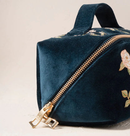 Wild Rose Open Flat Makeup Bag