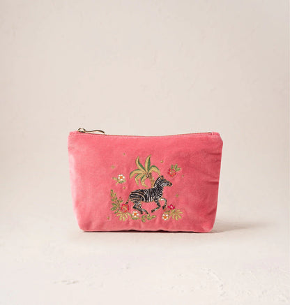 Wild Zebra Palm Mini Pouch