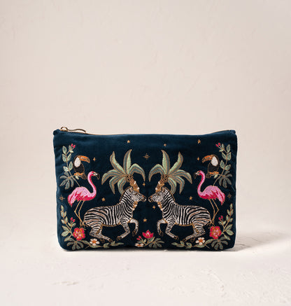 Wild Zebra Palm Everyday Pouch