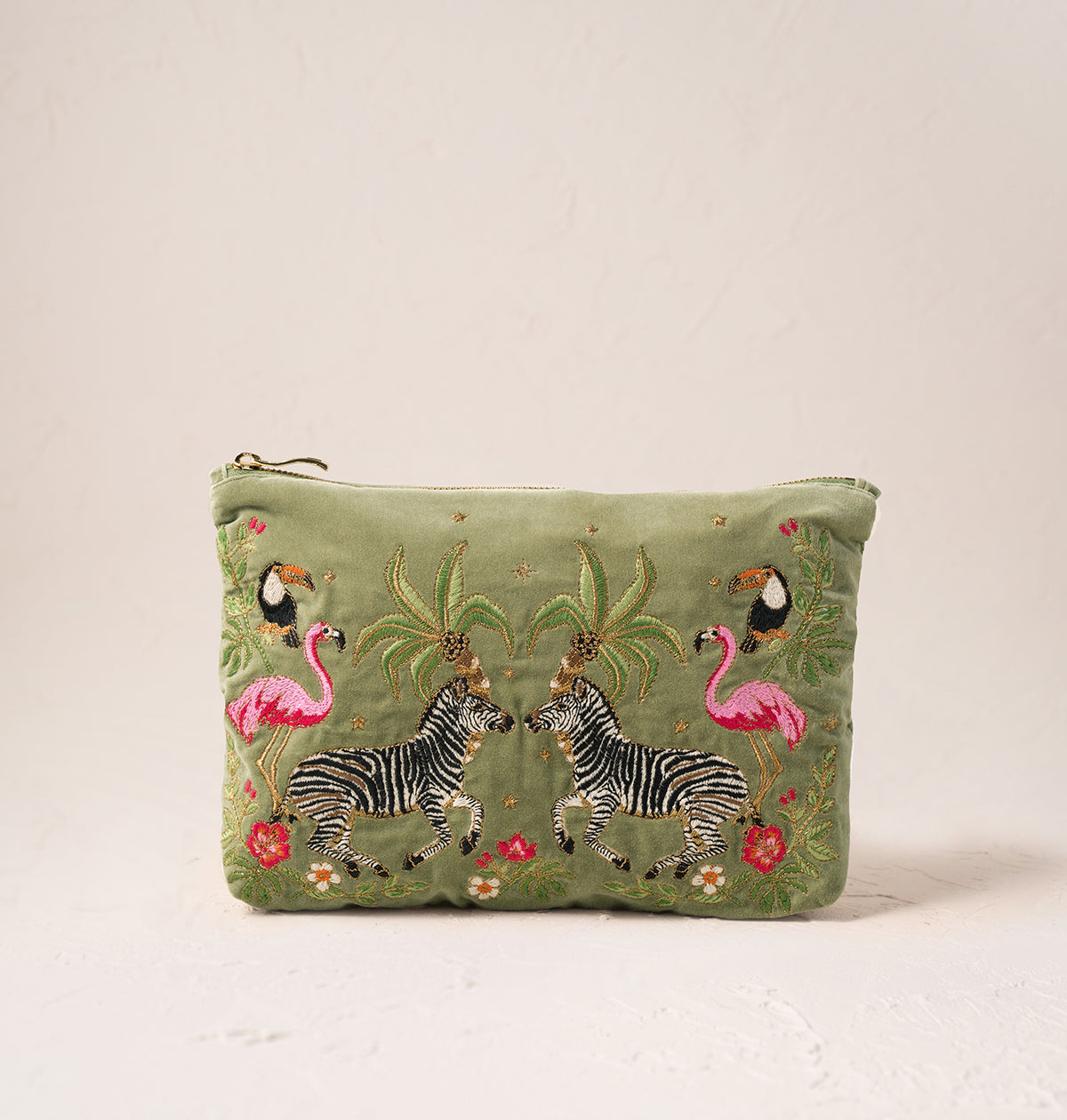 Wild Zebra Palm Everyday Pouch