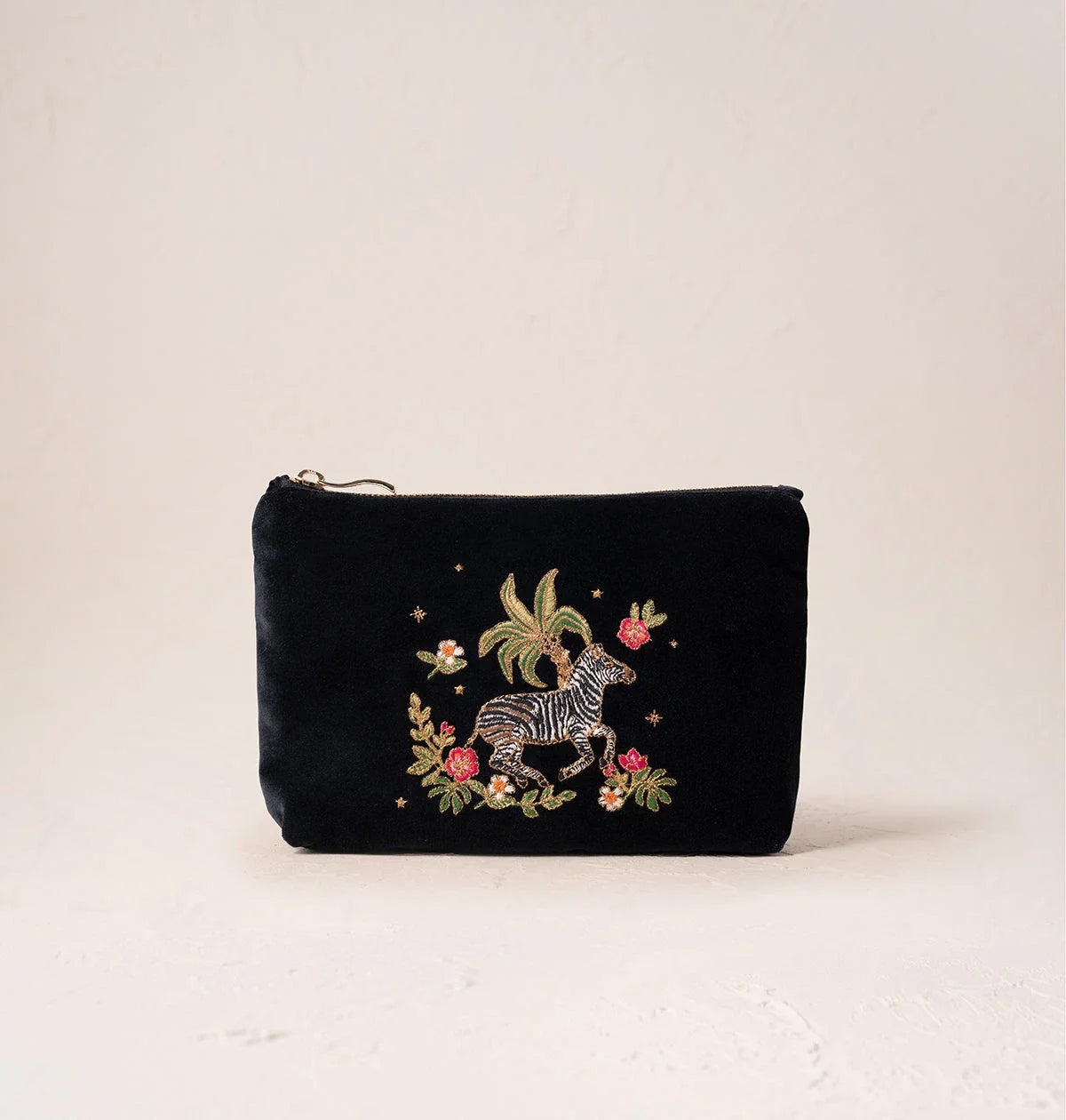 Wild Zebra Palm Mini Pouch