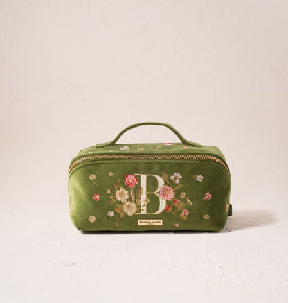 Wildflower Alphabet Open Flat Makeup Bag