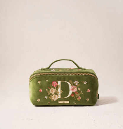 Wildflower Alphabet Open Flat Makeup Bag