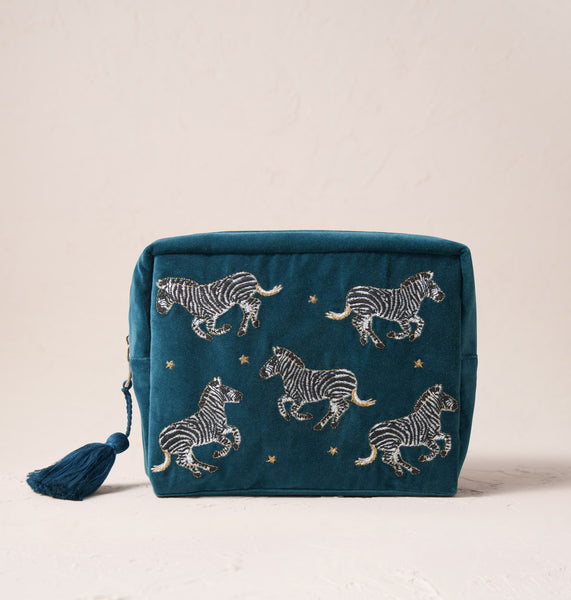 日本未入荷【Elizabeth Scarlett】Palm Turquoise Wash Bag Elizabeth Scarlett | Bath & Unwind | Official Stockist