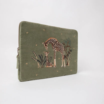 Giraffe Mother & Baby Laptop Case Large