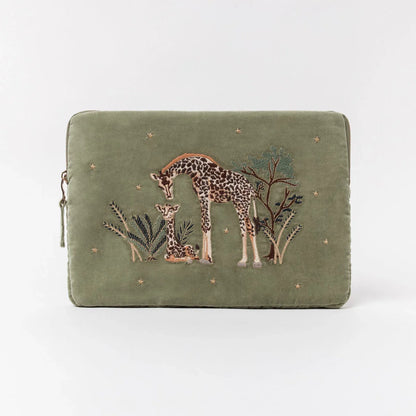 Giraffe Mother & Baby Laptop Case Small