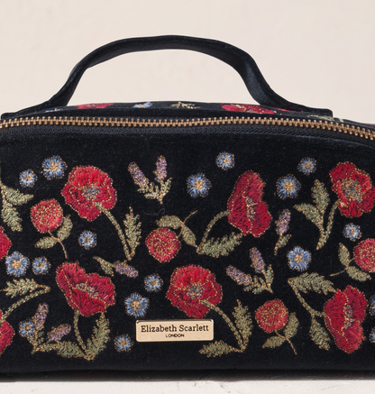 Poppy Meadow Open Flat Makeup Bag