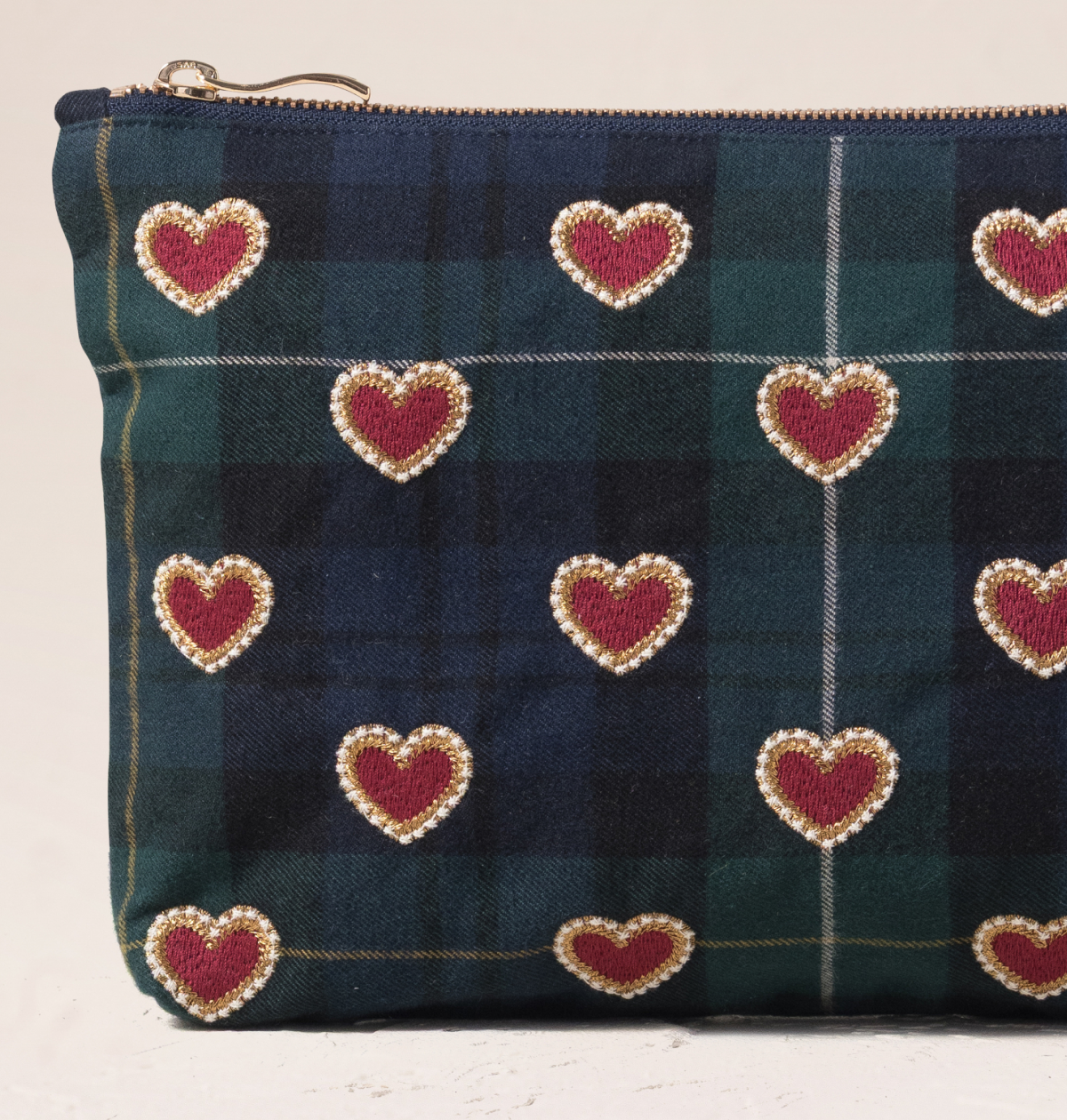 Love Hearts Tartan Everyday Pouch