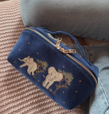 Baby Elephant Conservation Open Flat Makeup Bag