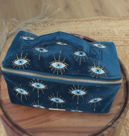 Mystical Eye Open Flat Makeup Bag