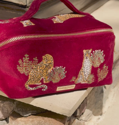 Wild Leopard Open Flat Makeup Bag