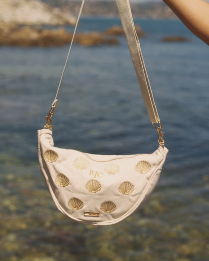 Shells Canvas Crossbody Sling Bag