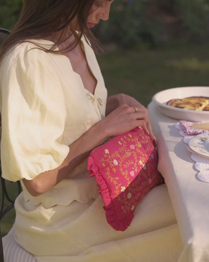Mediterranean Garden Frill Pouch