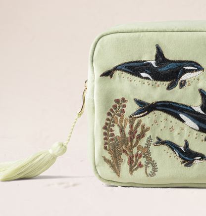 Wild Orcas Wash Bag