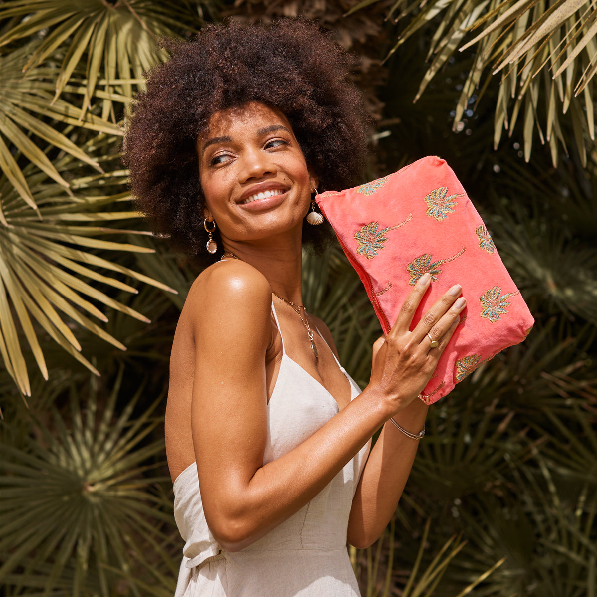 Summer Palm Everyday Pouch