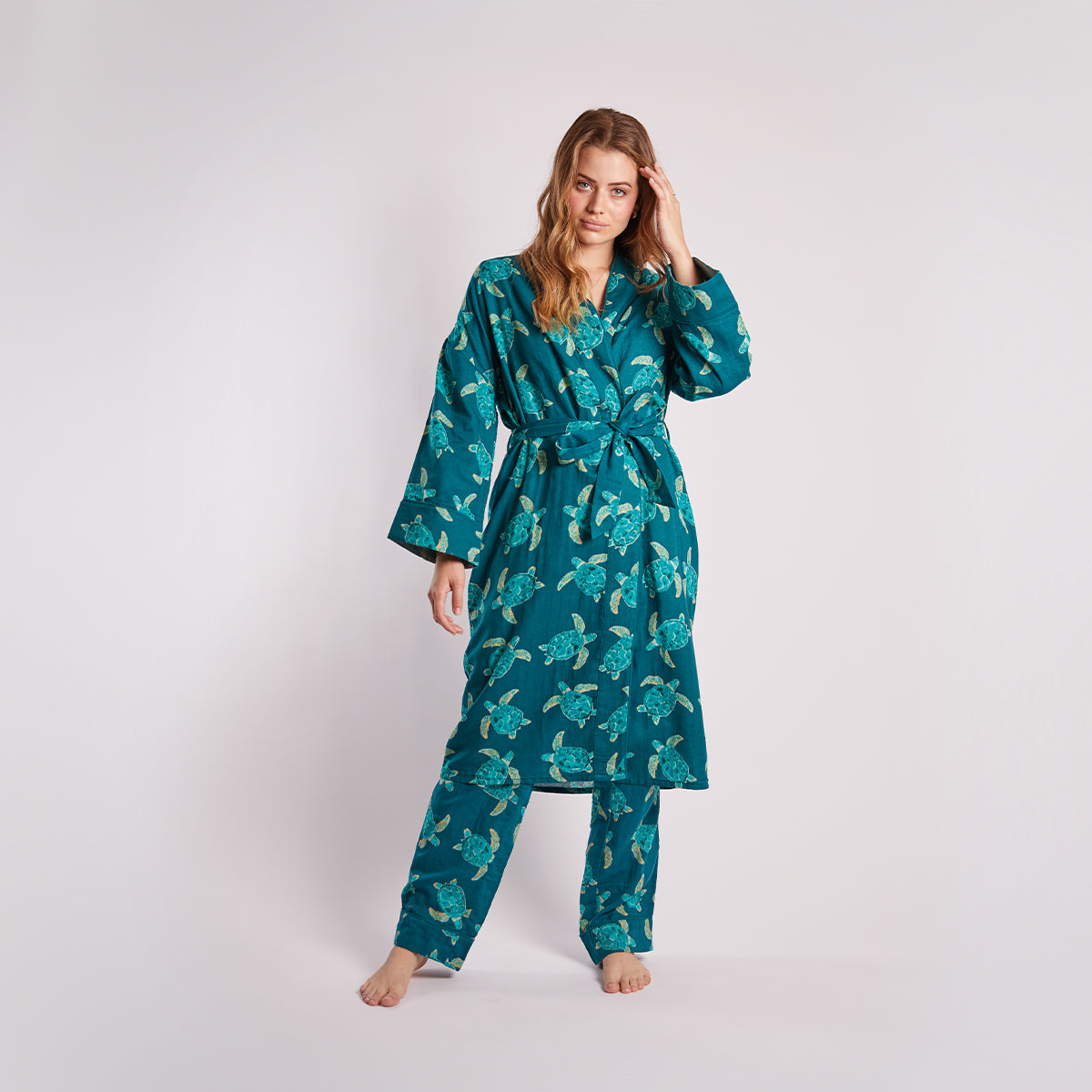 Turtle Teal Robe