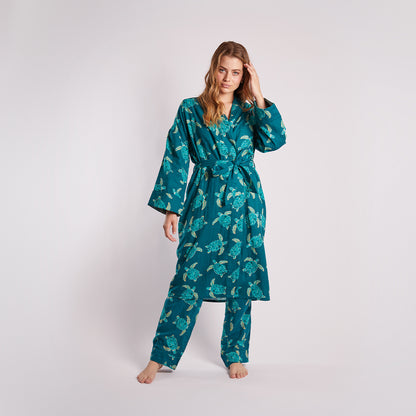 Turtle Teal Robe