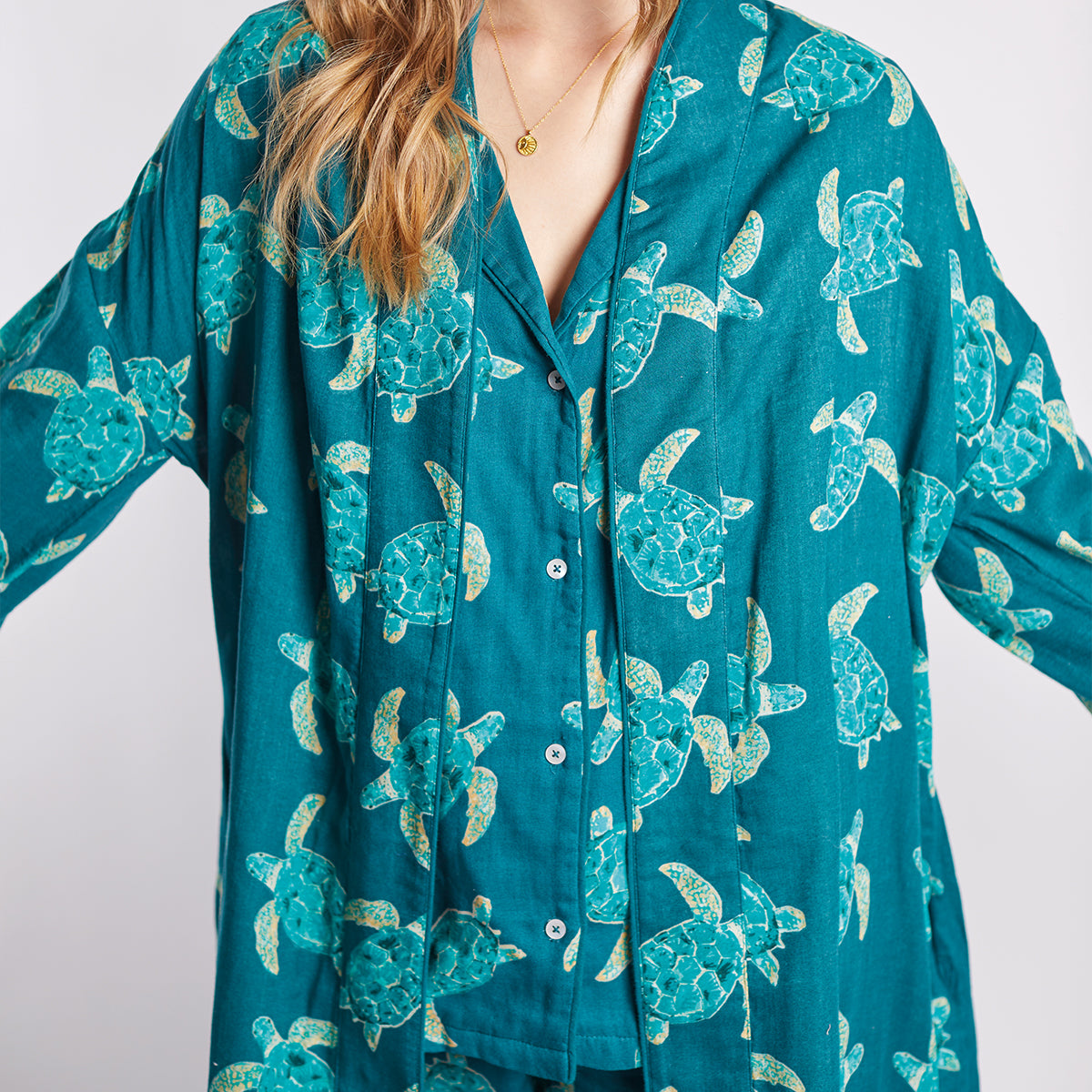 Turtle Teal Robe