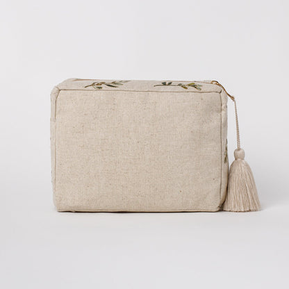 Elizabeth Scarlett Olive Natural Wash Bag 2