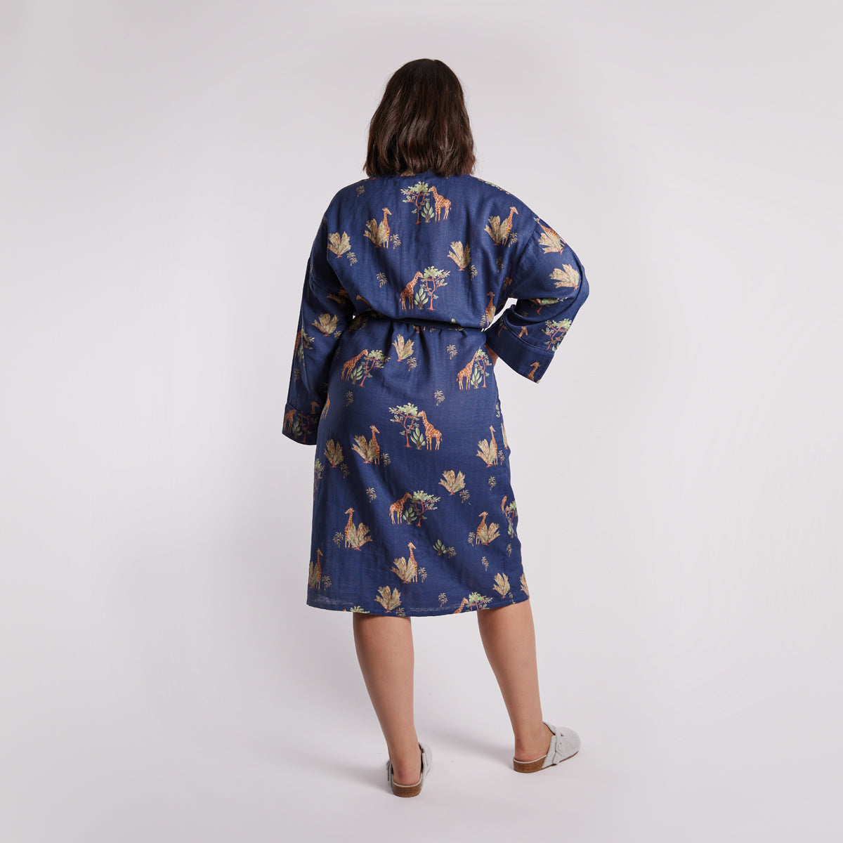 Giraffe Navy Robe