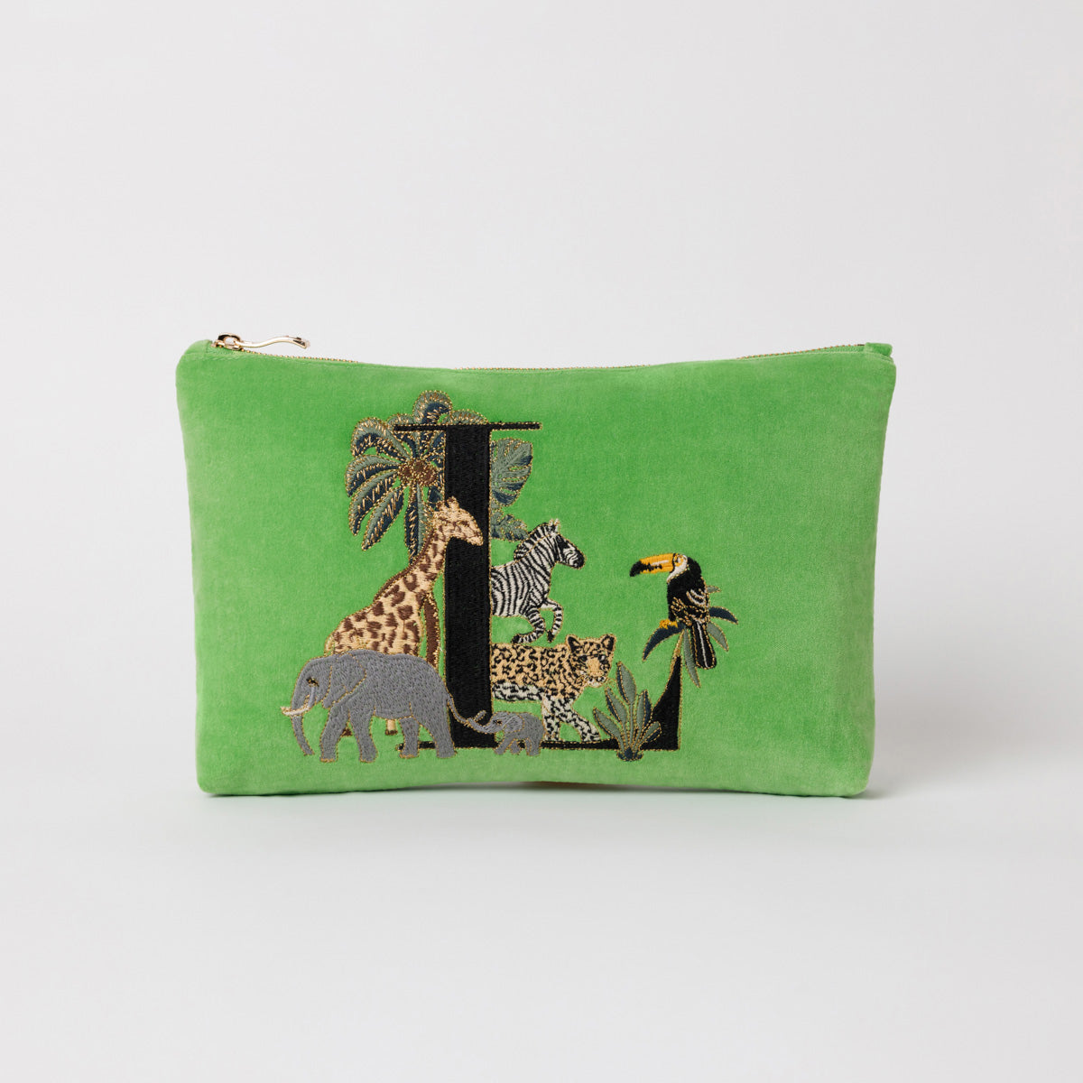Alphabet Green Everyday Pouch – Elizabeth Scarlett