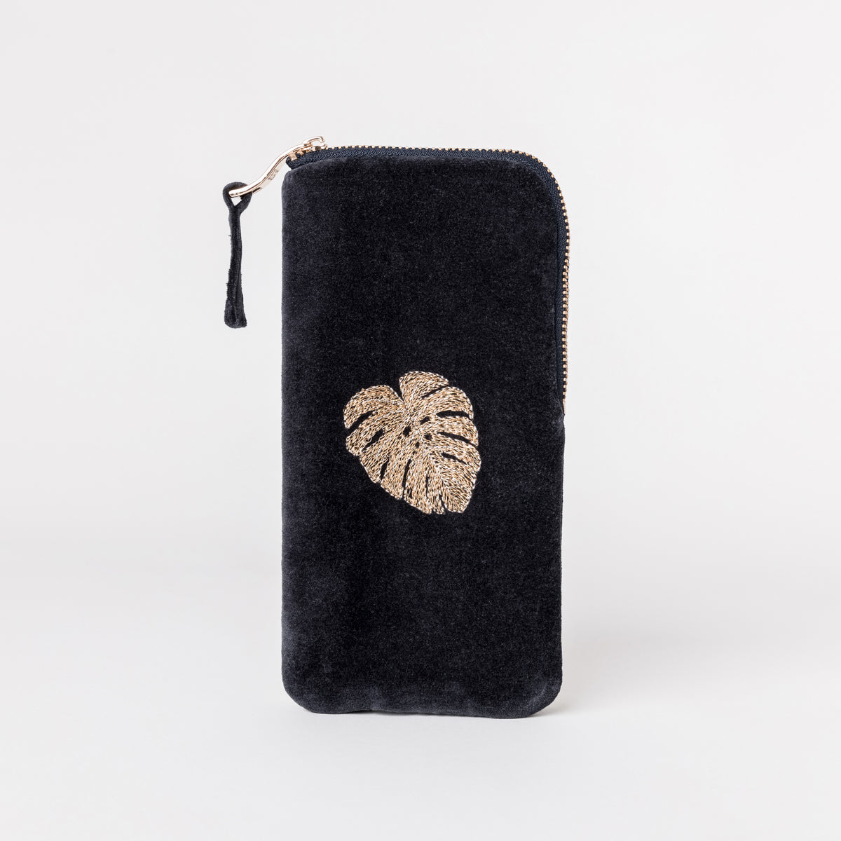 Gold Jungle Leaf Sunglasses Case