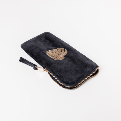 Gold Jungle Leaf Sunglasses Case