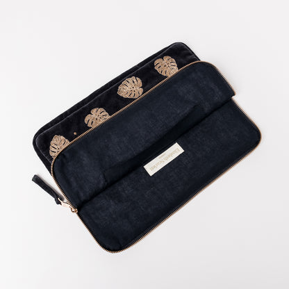 Gold Jungle Leaf Laptop Case Small