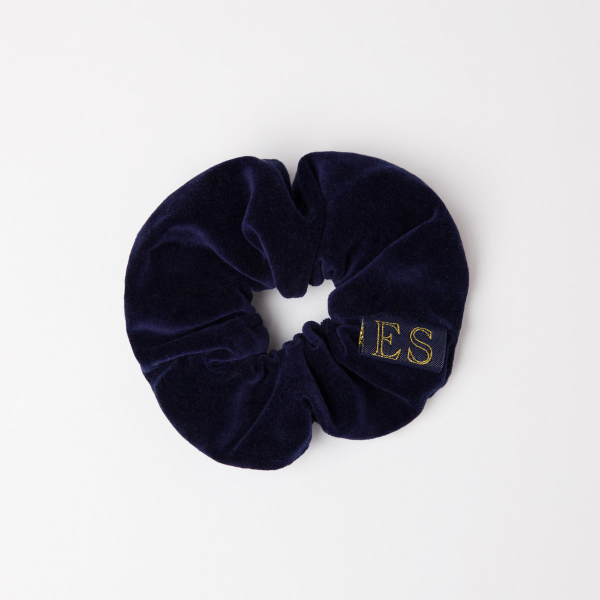 Navy Velvet Scrunchie