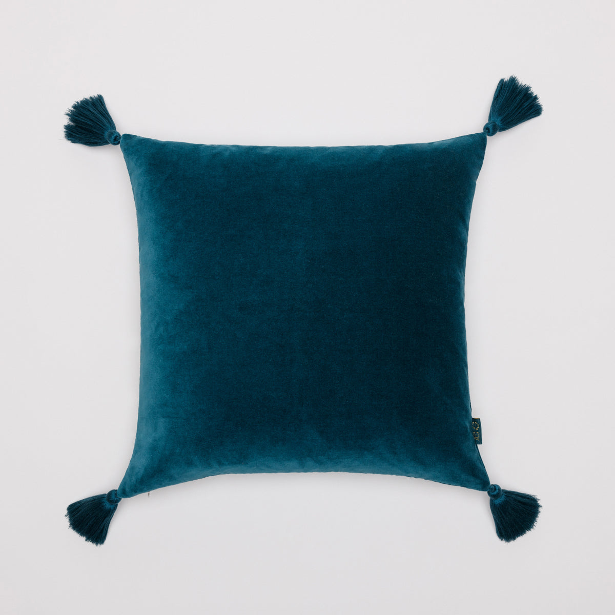 Tiger Print Navy Blue Velvet Azure Cushion in the UK